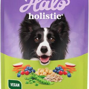Halo Holistic Plant-Based Recipe With Superfoods, Complete Digestive Health, Vegan Dry Dog Food Bag, Adult Formula, 21-lb Bag