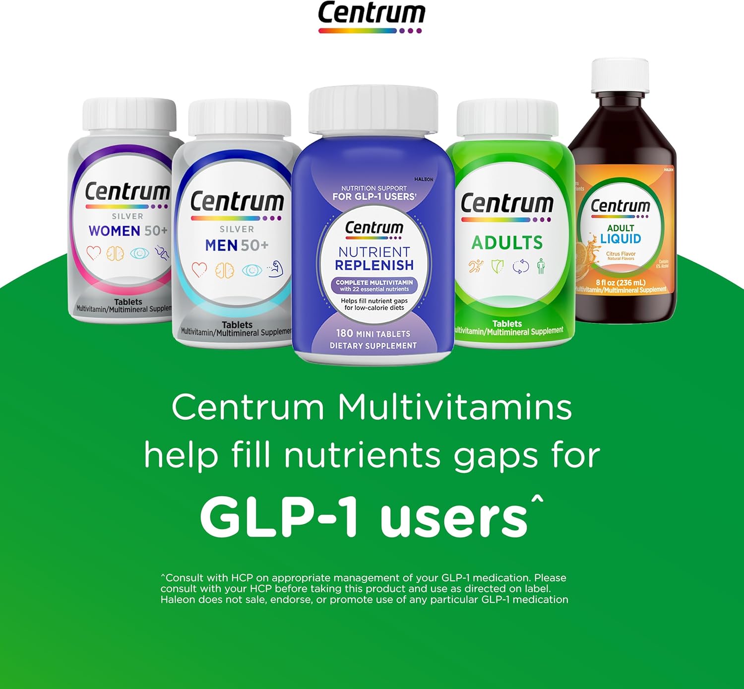 Centrum Silver Women's Multivitamin for Women 50 Plus, Multivitamin/Multimineral Supplement with Vitamin D3, B Vitamins, Non-GMO Ingredients, Supports Memory and Cognition in Older Adults - 200 Ct - Image 8