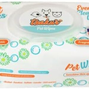 Txakur pet Wipes for Dogs and Cats Hypoallergenic Natural Products for Cleansing from Nose to Tail 100 Count 8x7in Wipes Perfect for Grooming and Cleaning Made in the USA Fragance-Free