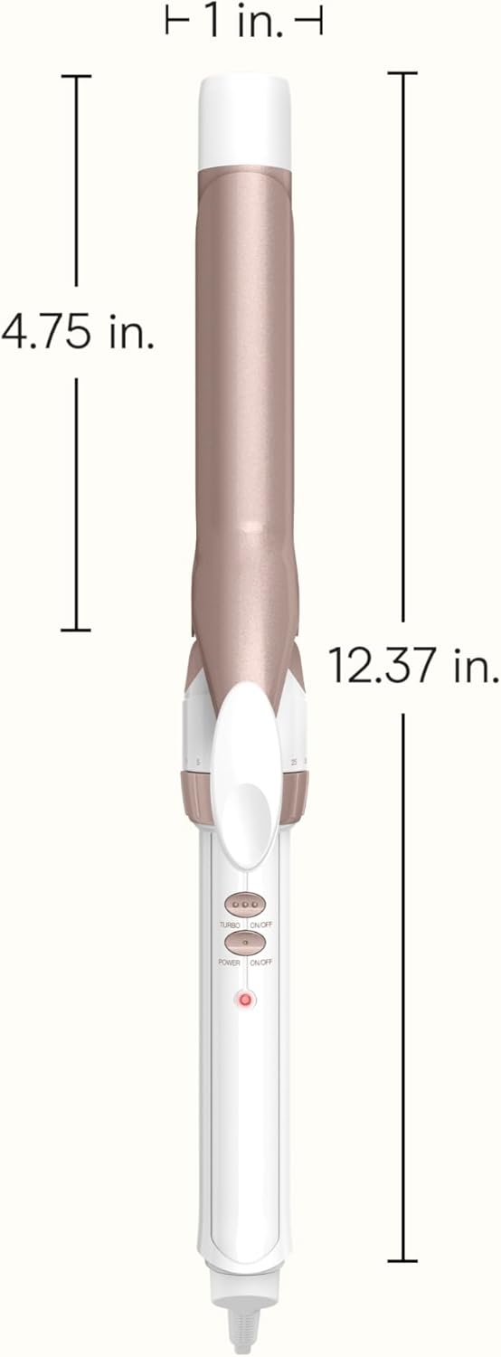 Conair Double Ceramic 1-Inch Curling Iron, 1-Inch Barrel Creates Classic Curls, Hair Curler for Use on Short, Medium, & Long Hair, White/Rose Gold - Image 4