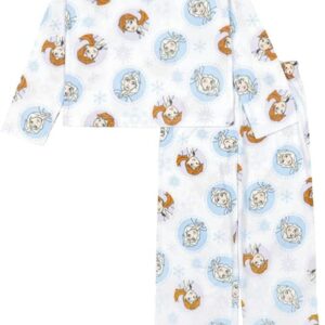 Disney Girls’ 2-Piece Loose-fit Martching Pajama Set, Princess Pajamas, Soft & Cute for Kids