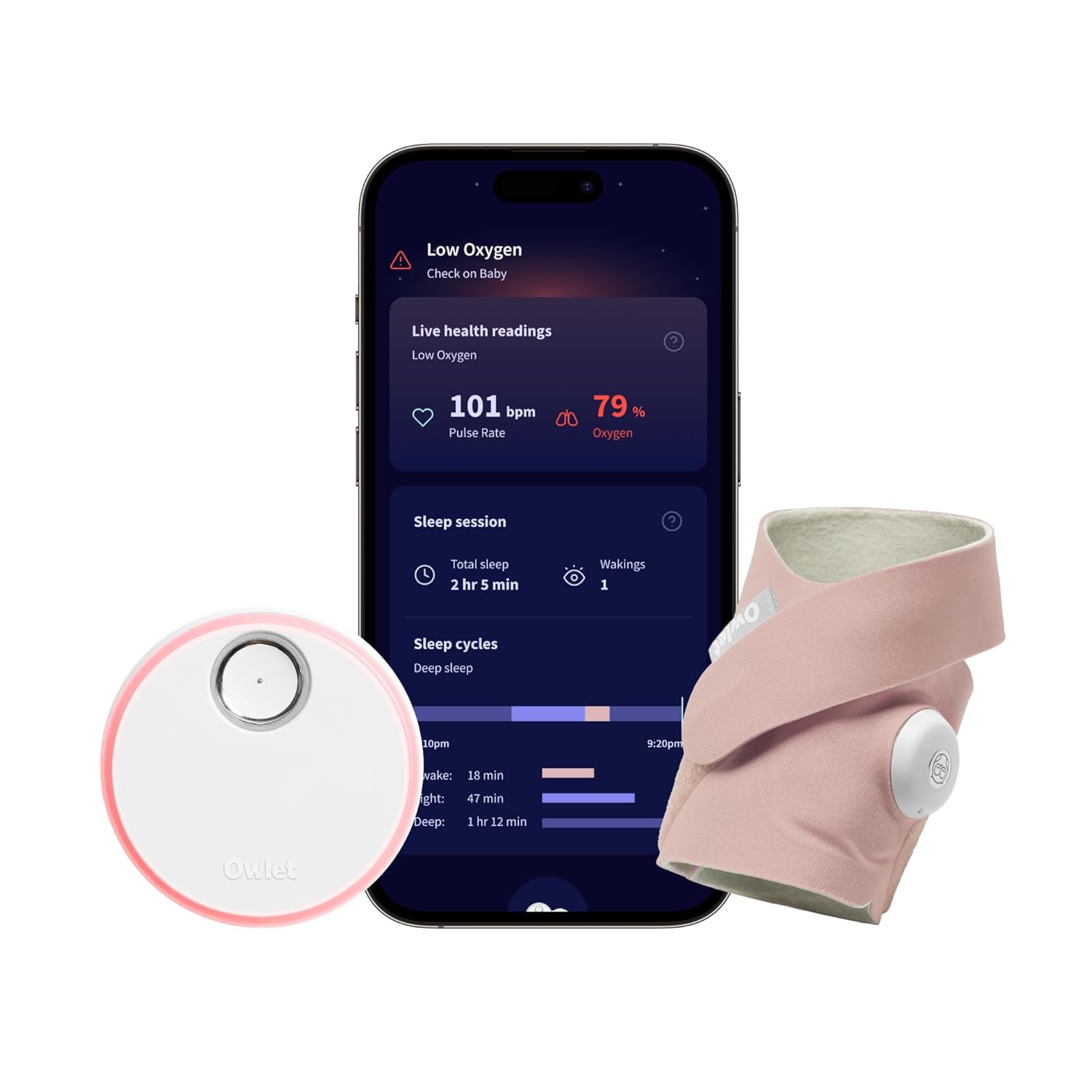 Owlet Dream Sock – Smart Wearable Baby Monitor, Infant SpO2 Monitor Tracks Heart Rate & Oxygen – Parents Receive Alerts, Sleep & Health Insights via App – Dusty Rose Owlet Dream Sock – Smart Wearable Baby Monitor, Infant SpO2 Monitor Tracks Heart Rate & Oxygen – Parents Receive Alerts, Sleep & Health Insights via App – Dusty Rose