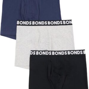 Bonds Men’s Underwear Boxer Briefs Pack, Everyday Men’s Boxer Briefs, Mid-length, Cotton-blend Underwear, 3-pack