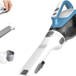BLACK+DECKER dustbuster AdvancedClean Handheld Vacuum Cordless, Compact Home and Car Vacuum with Crevice Tool, Rotating Nozzle and Charging Station, Large Dust Bowl (CHV1410L)
