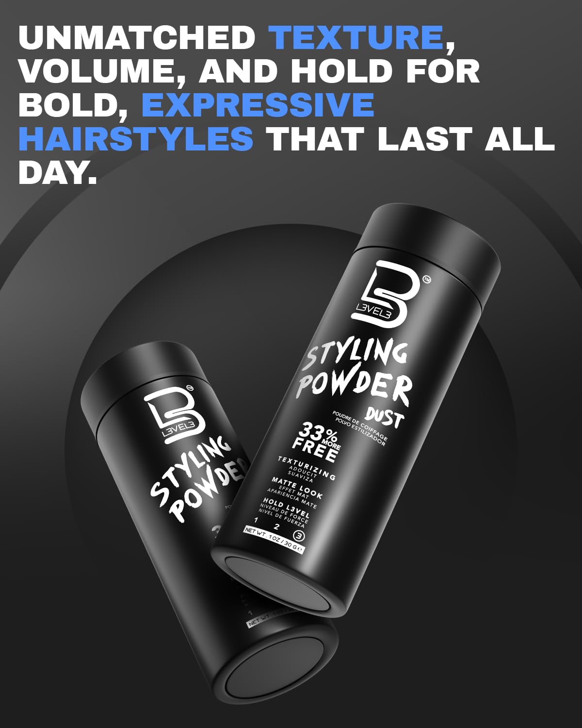 L3 Level 3 Styling Powder - Natural Look Mens Powder - Easy to Apply with No Oil or Greasy Residue (Small - 30 Grams) - Image 6