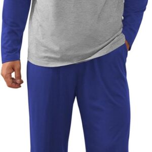 NITAGUT Men’s Pajama Set Long Sleeve Sleepwear 2 Piece Loungewear with Pockets Soft Comfy Nightwear