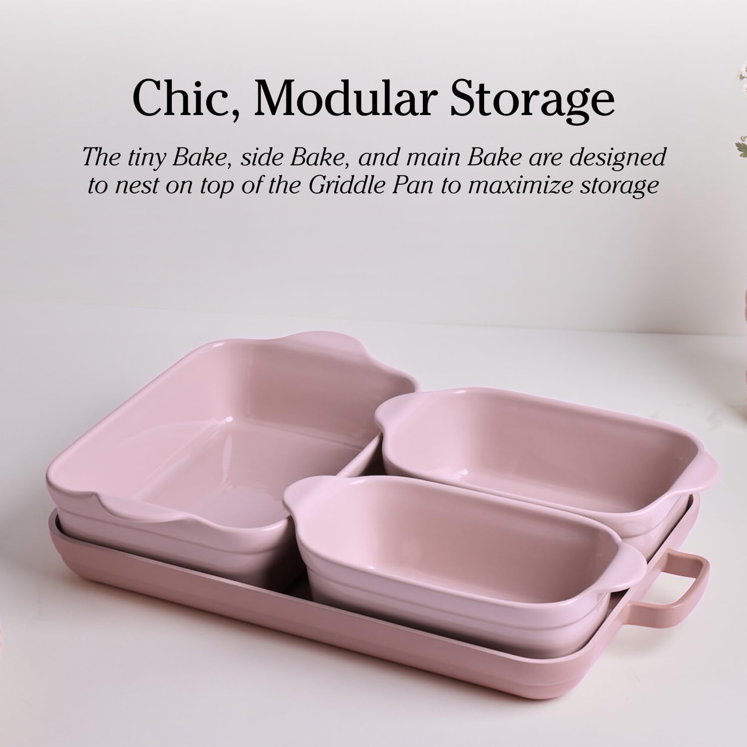 Our Place Bakeware Set | 5-Piece Ceramic Bakeware Collection with Stovetop-to-Oven Griddle Pan | PFAS-Free Non-Toxic Nonstick Pans, Oven Mat & Baking Dishes | Char - Image 4