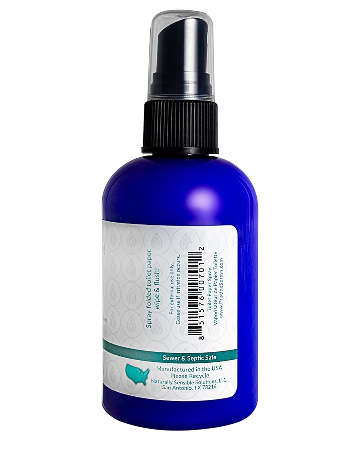 PRISTINE Toilet Paper Spray, As Seen on Shark Tank, Flushable Wipe Alternative, Personal Cleansing Bathroom Spray for Regular Toilet Tissue, Bidet Alternative, Made in USA, Original, 4oz Bottle - Image 8