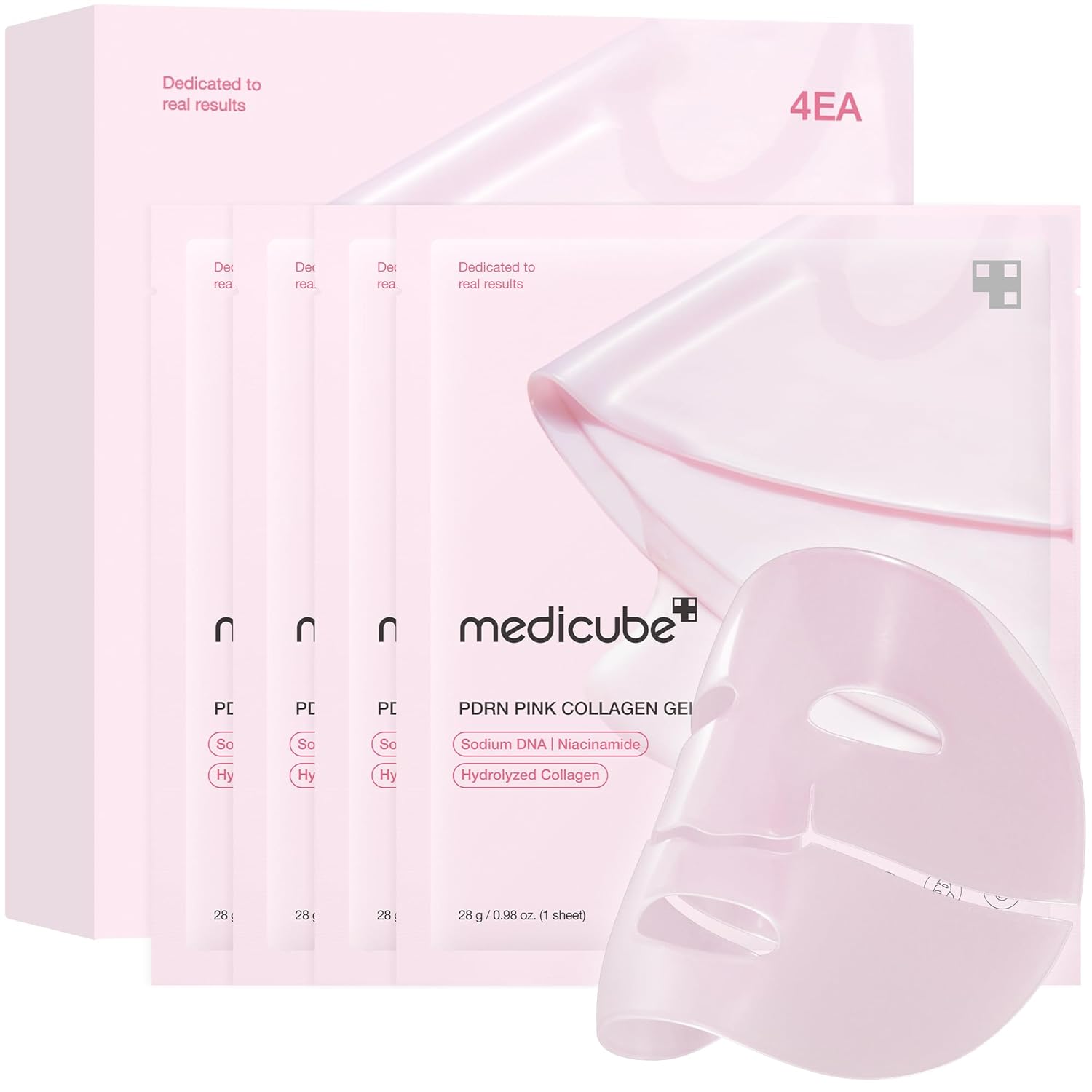 medicube Jelly Gel Mask with Salmon DNA PDRN Pink Collagen | Overnight Face Mask for Glass Glow Skin | Elasticity, Hydrating, Firming and Moisturizing | Korean Skincare, 28g x 4ea medicube Jelly Gel Mask with Salmon DNA PDRN Pink Collagen | Overnight Face Mask for Glass Glow Skin | Elasticity, Hydrating, Firming and Moisturizing | Korean Skincare, 28g x 4ea