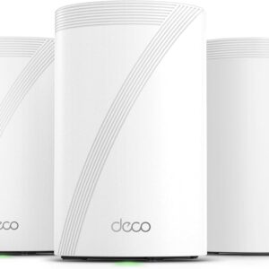 TP-Link Deco 7 Pro BE63 Tri-Band WiFi 7 BE10000 Whole Home Mesh System – 6-Stream 10 Gbps, 4×2.5G Ports Wired Backhaul, 4X Smart Internal Antennas, VPN, HomeShield, Free Expert Support (3-Pack)