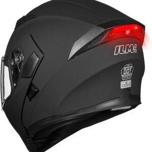 ILM Motorcycle Dual Visor Flip up Modular Full Face Helmet DOT Model 902/902L