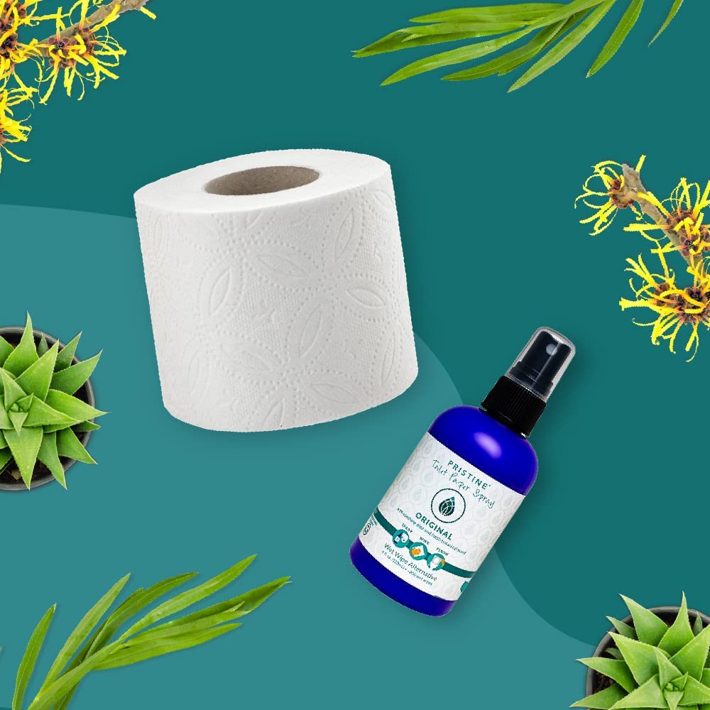 PRISTINE Toilet Paper Spray, As Seen on Shark Tank, Flushable Wipe Alternative, Personal Cleansing Bathroom Spray for Regular Toilet Tissue, Bidet Alternative, Made in USA, Original, 4oz Bottle - Image 5