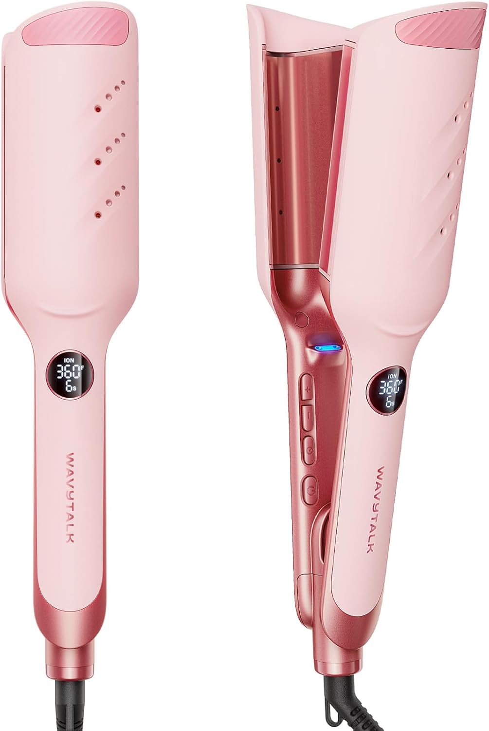 Wavytalk Power Wave Hair Crimper, Curling Iron Hair Crimper Waver, Ventilation Design for Less Damage, Ionic Reduces Frizz, Effortless-Waver, Dual Voltage Crimping Iron, Pink Wavytalk Power Wave Hair Crimper, Curling Iron Hair Crimper Waver, Ventilation Design for Less Damage, Ionic Reduces Frizz, Effortless-Waver, Dual Voltage Crimping Iron, Pink