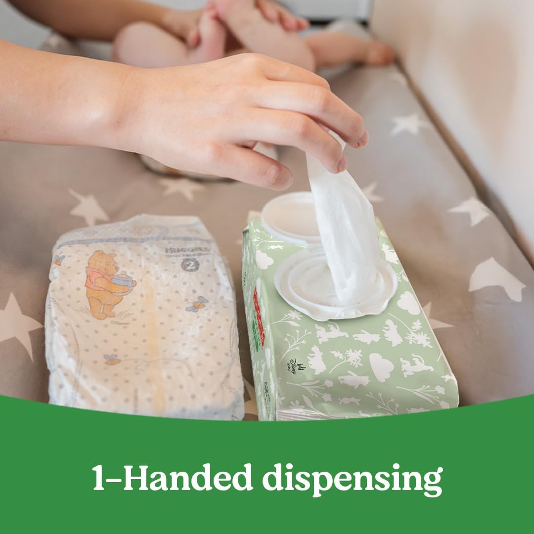 Huggies Natural Care Sensitive Baby Wipes, Unscented, Hypoallergenic, 99% Purified Water, 12 Flip-Top Packs (768 Wipes Total), Packaging May Vary - Image 7