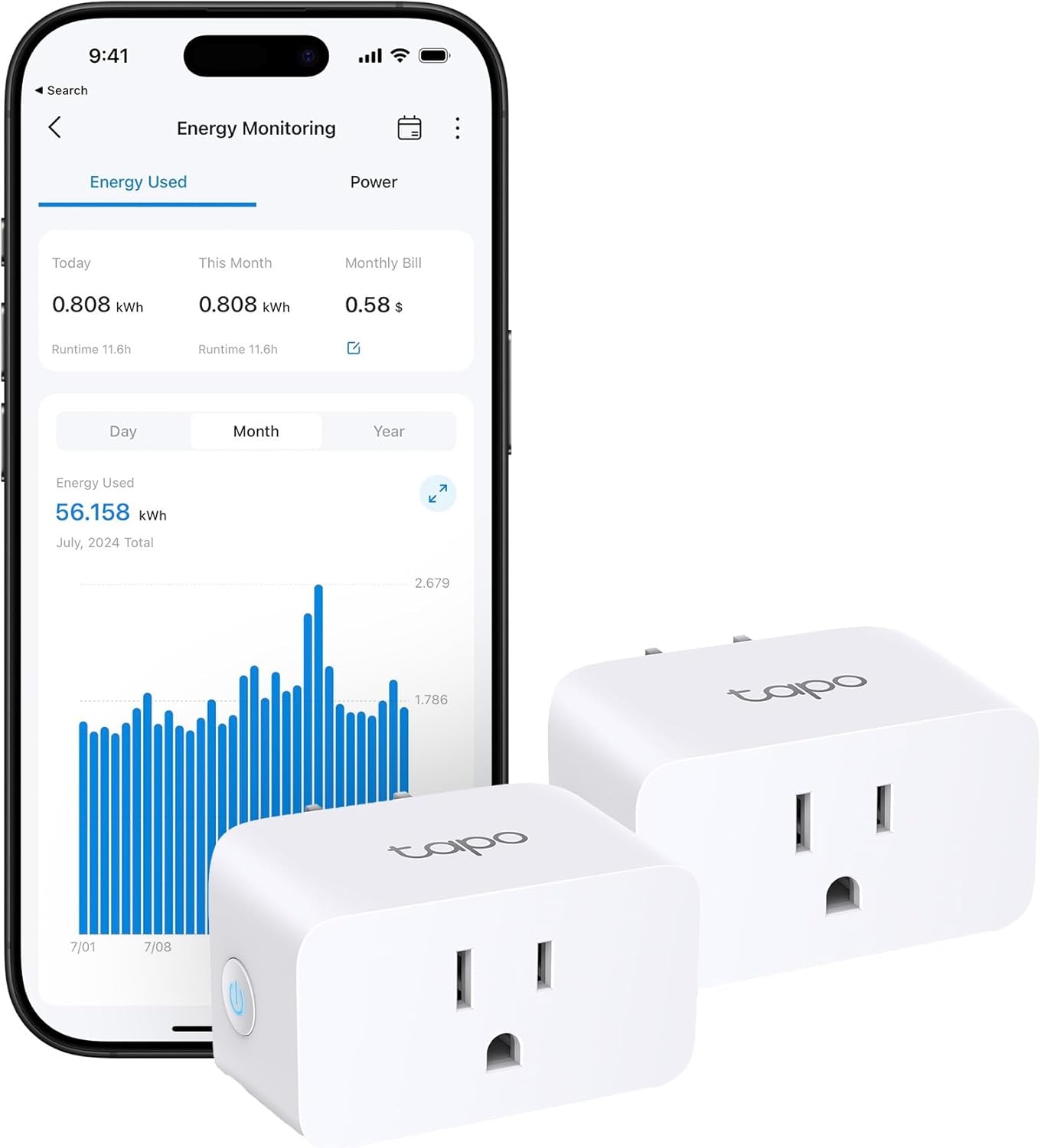 TP-Link Tapo Smart Plug Mini, Matter Compatible, Compatible with Alexa, Google Home & Samsung SmartThings, Energy Monitoring, 15A, UL Certified, 2.4G Wi-Fi Only, Tapo P110M(2-Pack) TP-Link Tapo Smart Plug Mini, Matter Compatible, Compatible with Alexa, Google Home & Samsung SmartThings, Energy Monitoring, 15A, UL Certified, 2.4G Wi-Fi Only, Tapo P110M(2-Pack)