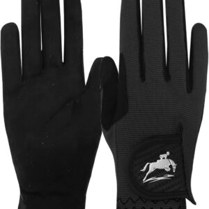 FINGER TEN Horse Riding Gloves Equestrian Women Kids for Girls Boys Mesh Breathable Lightweight Color Pack, Comfortable Grip for Summer