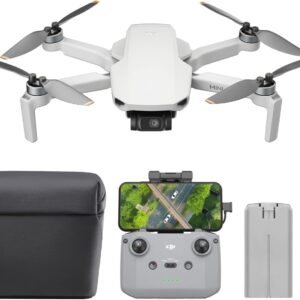 DJI Mini 4K Camera Drone Combo, Drone with 4K UHD Camera for Adults, Under 249 g, 3-Axis Gimbal Stabilization, 10km Video Transmission, Auto Return, 2 Batteries for 62-Min Max Flight Time, QuickShots