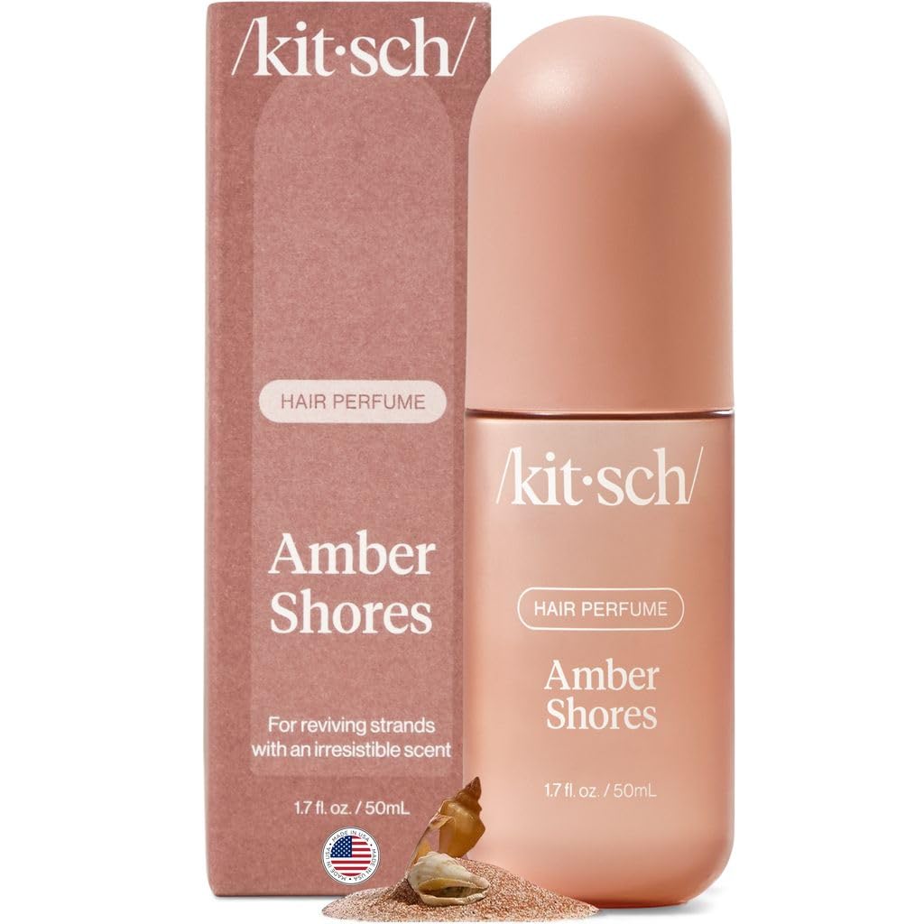 Kitsch Hair Perfume for Women – Amber Shores | Clean, Deodorizing & Patented Odor-Eliminating Technology Hair Spray & Body Mist – Freshen Hair, Body & Pillows – Woody Aquatic Scent – 50mL Kitsch Hair Perfume for Women – Amber Shores | Clean, Deodorizing & Patented Odor-Eliminating Technology Hair Spray & Body Mist – Freshen Hair, Body & Pillows – Woody Aquatic Scent – 50mL