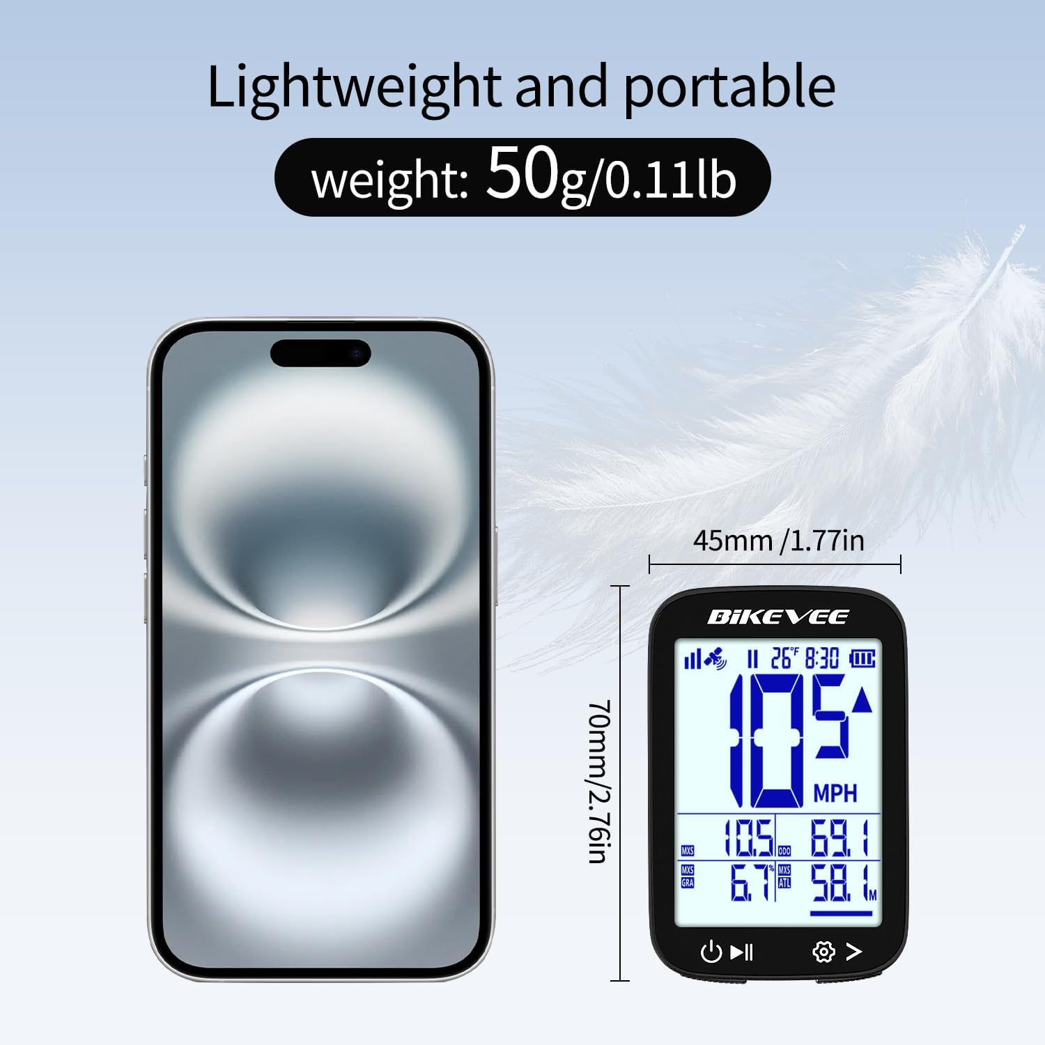 GPS Bike Computer Wireless Cycling Computer with Auto Backlight, Bicycle Speedometer Odometer, Waterproof GPS Speed Tracker for Road Mountain Bikes - Image 4