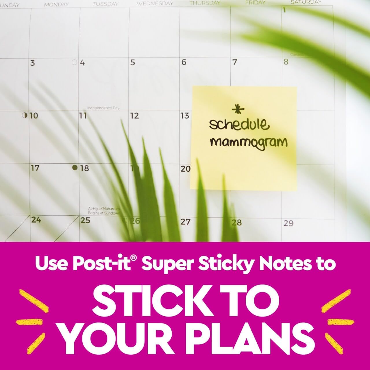 Post-it Super Sticky Notes, 12 Sticky Note Pads, 3 x 3 in., School Supplies, Office Products, Sticky Notes for Vertical Surfaces, Monitors, Walls and Windows, Canary Yellow, 840 Total - Image 6