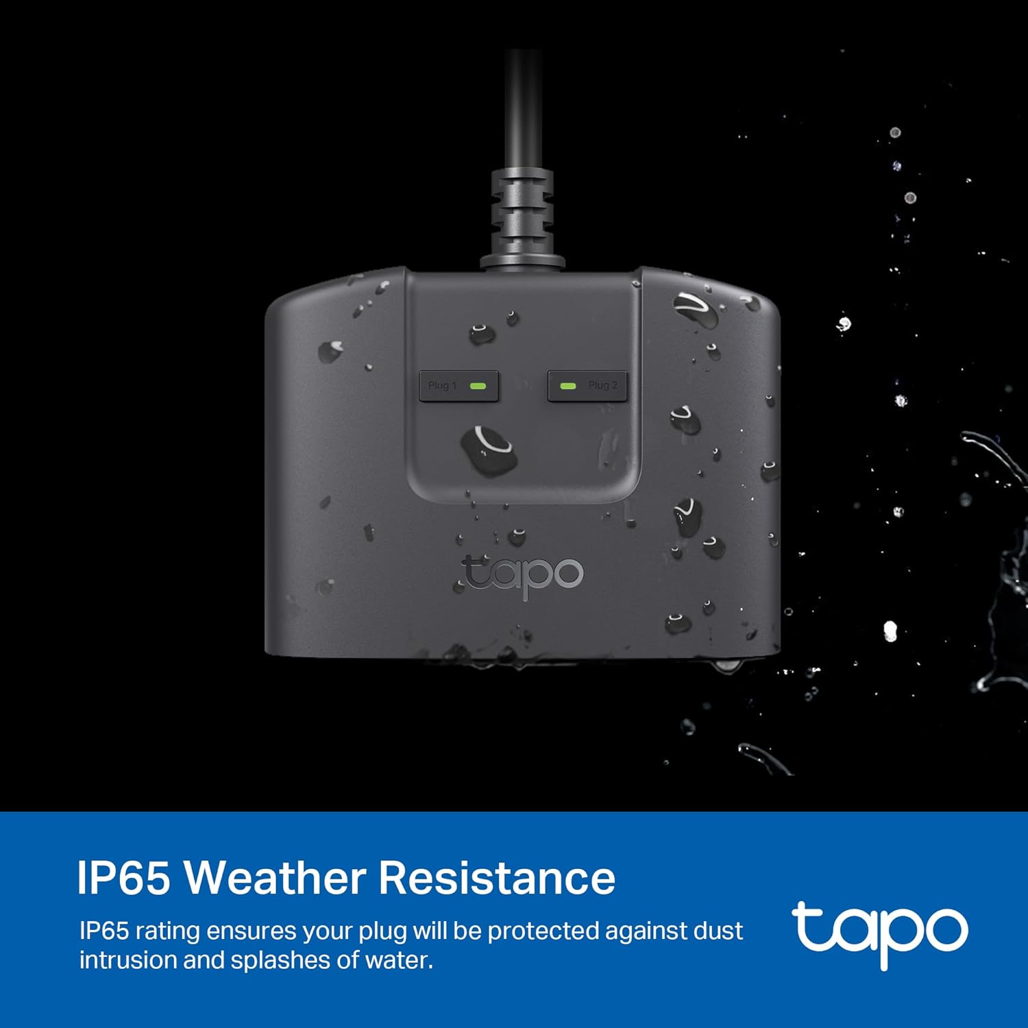 TP-Link Tapo Matter Outdoor Smart Plug, 2 Individual Outlets, IP65 Weather Resistance, Works with Apple Home, Alexa, Google Home, Long Wi-Fi Range, 2.4G Wi-Fi Only, ETL Certified (Tapo P400M) - Image 5