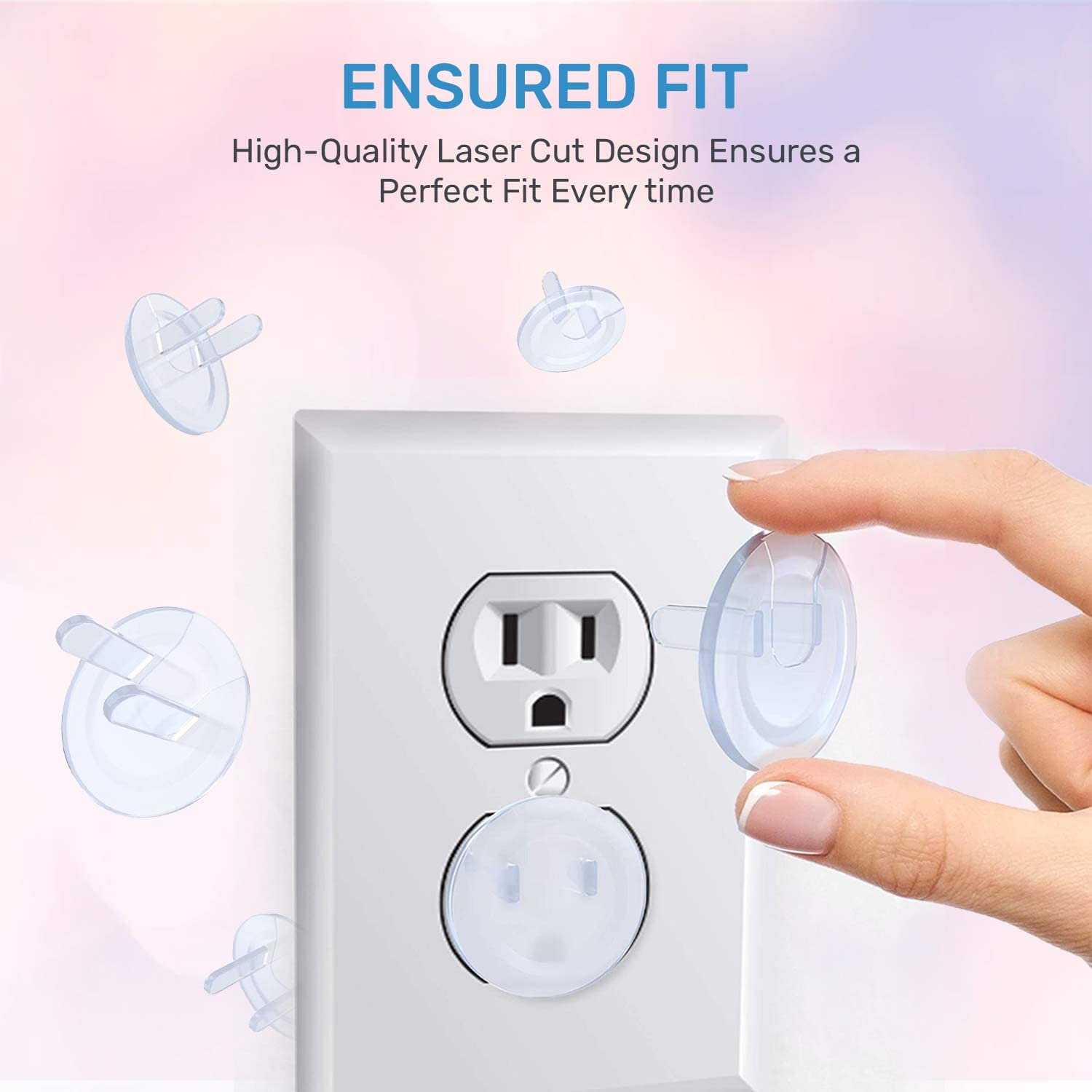 BABY PROOF ME 24 Pack Outlet Covers & Removal Tool Baby Proofing, Provide Shock Prevention and Easy Installation, Safe and Secure Plastic Plug Covers for Power Sockets (24 Outlet Covers) - Image 6