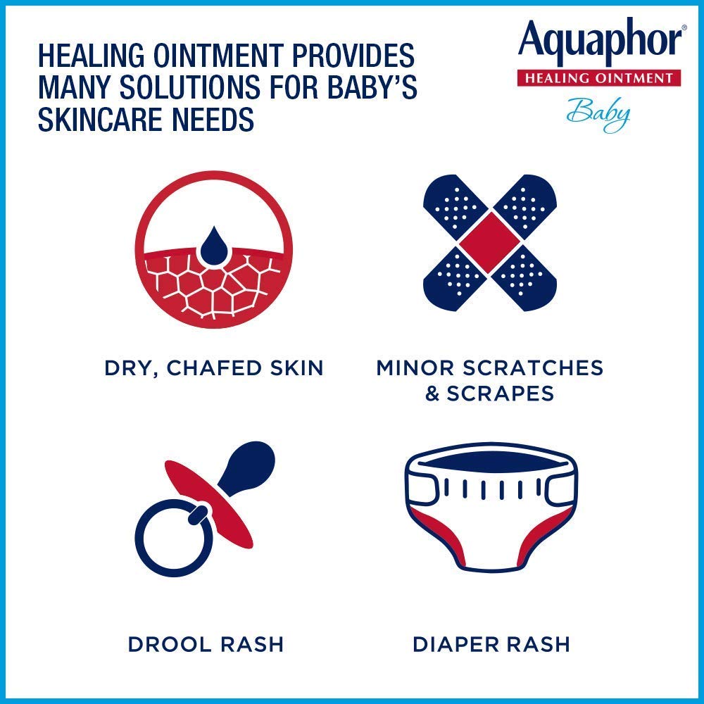 Aquaphor Baby Healing Ointment - Advance Therapy for Diaper Rash, Chapped Cheeks and Minor Scrapes - 14 Ounce (Pack of 1) Jar - Image 4