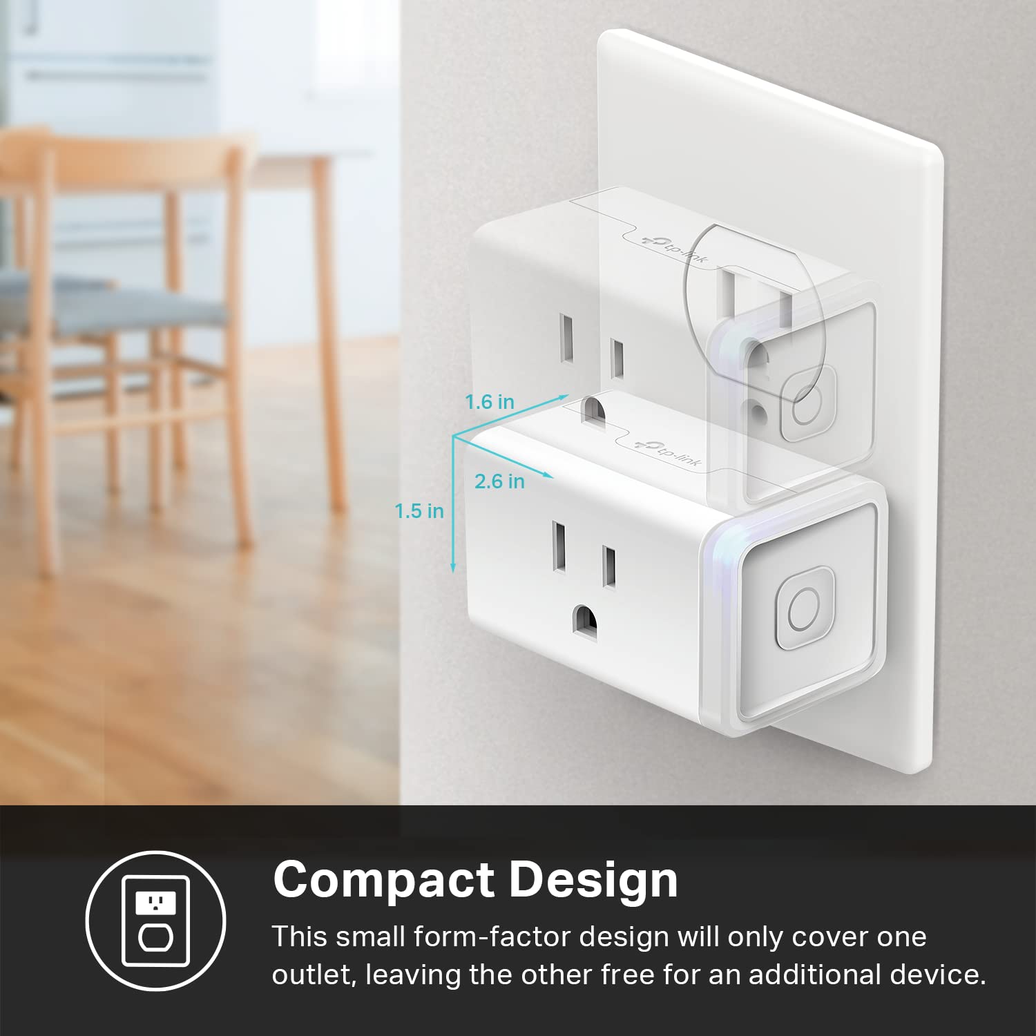 Kasa Smart Plug Mini 15A, Apple HomeKit Supported, Smart Outlet Works with Siri, Alexa & Google Home, UL Certified, App Control, Scheduling, Timer, 2.4G WiFi Only, 4 Count (Pack of 1) (EP25P4), White - Image 6