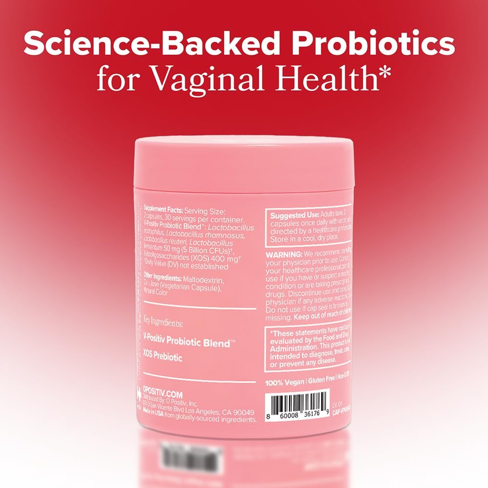 O Positiv URO Vaginal Probiotics for Women pH Balance with Prebiotics & Lactobacillus – Vaginal Health Supplement – Promote Healthy Vaginal Odor & Flora, 60 Count (Pack of 1), 1 Month Supply - Image 9