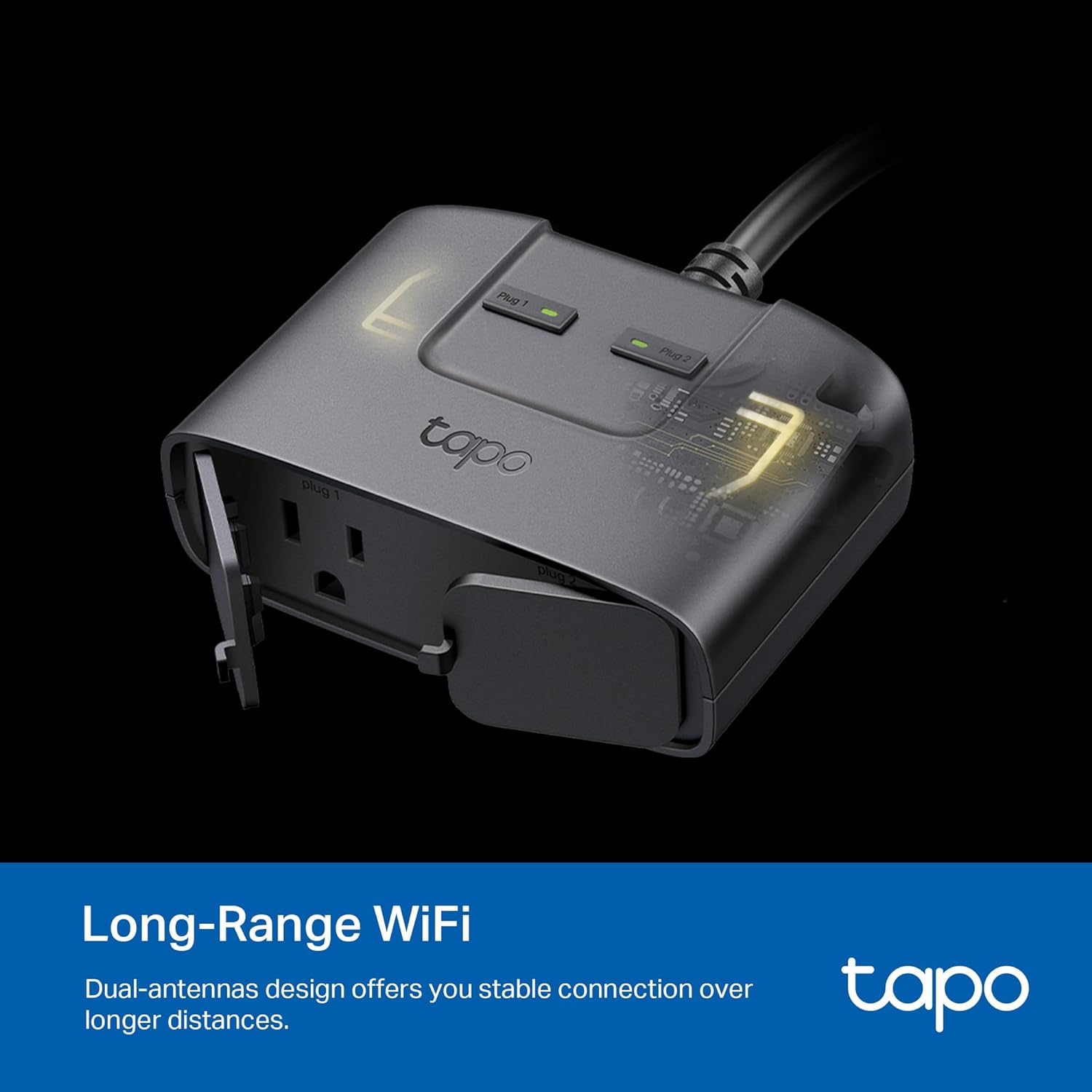 TP-Link Tapo Matter Outdoor Smart Plug, 2 Individual Outlets, IP65 Weather Resistance, Works with Apple Home, Alexa, Google Home, Long Wi-Fi Range, 2.4G Wi-Fi Only, ETL Certified (Tapo P400M) - Image 6