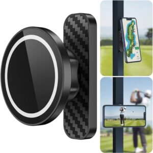 Magnetic Golf Cart Phone Holder Compatible with MagSafe iPhone and Android Fits EZGO, Club Car, Yamaha, Icon, Golf Cart Accessories Valentines Day Gifts for Him Men Women Golfers