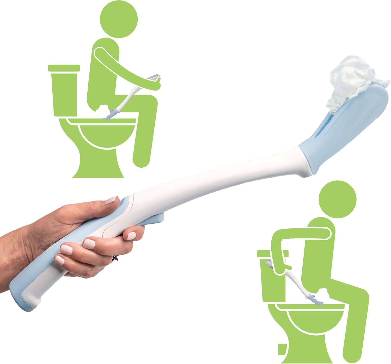 Juvo Toilet Aid – Personal Bottom Wiping Tool, Bathroom Mobility Aid for Disabled, Elderly, and Surgery Recovery – 18″ long wand with hygienic cover Juvo Toilet Aid – Personal Bottom Wiping Tool, Bathroom Mobility Aid for Disabled, Elderly, and Surgery Recovery – 18″ long wand with hygienic cover