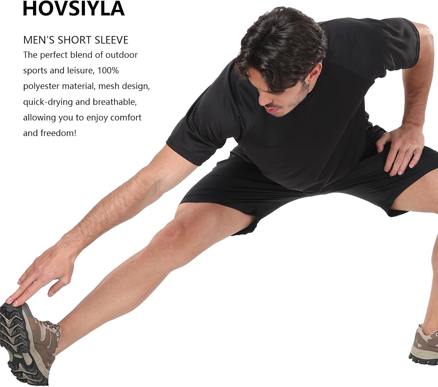 HovSiyla 1/5 Pack Running Shirts Men Sport Tops Dry Fit Gym Wicking Athletic T Shirts Breathable Cool Workout Shirts - Image 4