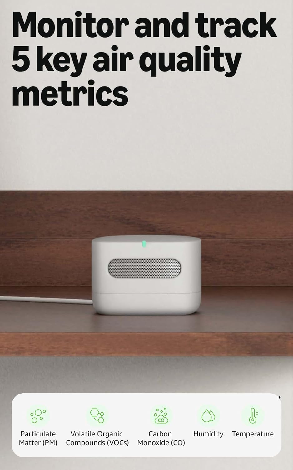 Amazon Smart Air Quality Monitor – Know your air, Works with Alexa - Image 4