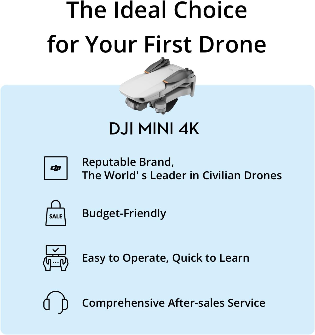 DJI Mini 4K, Drone with 4K UHD Camera for Adults, Under 249 g, 3-Axis Gimbal Stabilization, 10km Video Transmission, Auto Return, Wind Resistance, 1 Battery for 31-Min Max Flight Time - Image 6