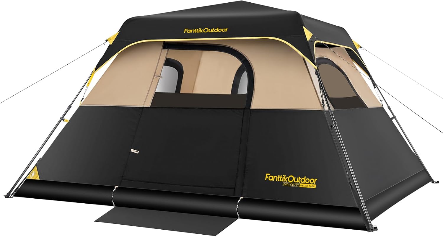 FanttikOutdoor Camping Tent 4/6/8/10 Person Instant Cabin Tent Setup in 60 Seconds with Rainfly & Windproof Portable with Carry Bag for Family Camping & Hiking FanttikOutdoor Camping Tent 4/6/8/10 Person Instant Cabin Tent Setup in 60 Seconds with Rainfly & Windproof Portable with Carry Bag for Family Camping & Hiking