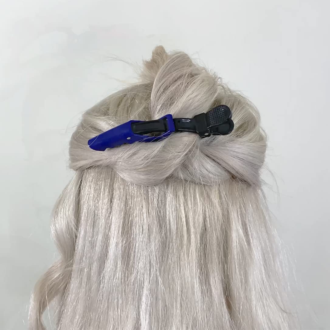 HH&LL Hair Clips for Women Wide Teeth & Double-Hinged Design Alligator Styling Sectioning Clips of Professional Hair Salon Quality - 10 Pack - Image 5