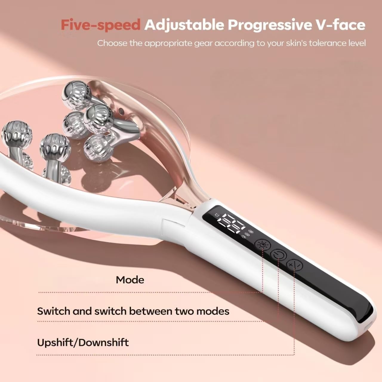 Doge&Vollar Facial Massager Face and Neck | Shaper & Slimmer for Women | Korean Skin Care | Lymphatic Contour Face Brush Face Roller Lymphatic Drainage | Rechargeable for Home & Travel Use - Image 4