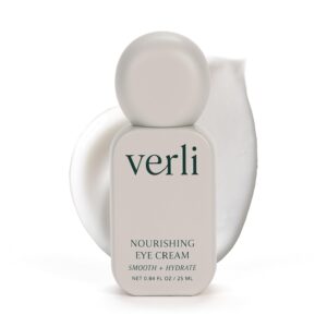 Verli Nourishing Eye Cream with Kakadu Plum & Hibiscus | Botanical Anti-Aging Skincare for Fine Lines, Firming & Brightening | Gentle, Deep Moisture for Sensitive Skin | Clean Beauty, 0.84 fl oz