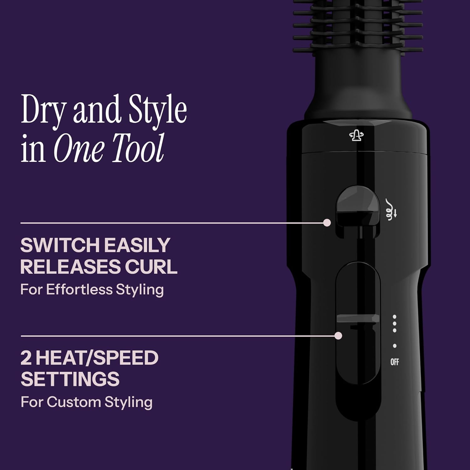 Hot Tools Pro Artist Hot Air Styling Brush | Style, Curl and Touch Ups (3/4”), Black - Image 4