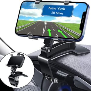 YAOKEEP Universal Car Phone Holder Mount,360 Degrees Rotation Dashboard Phone Holder [Upgrade Clip Never Fall],car Phone Mount for iPhone,Samsung,Google,Nokia,and 4 to 7″ Smartphones