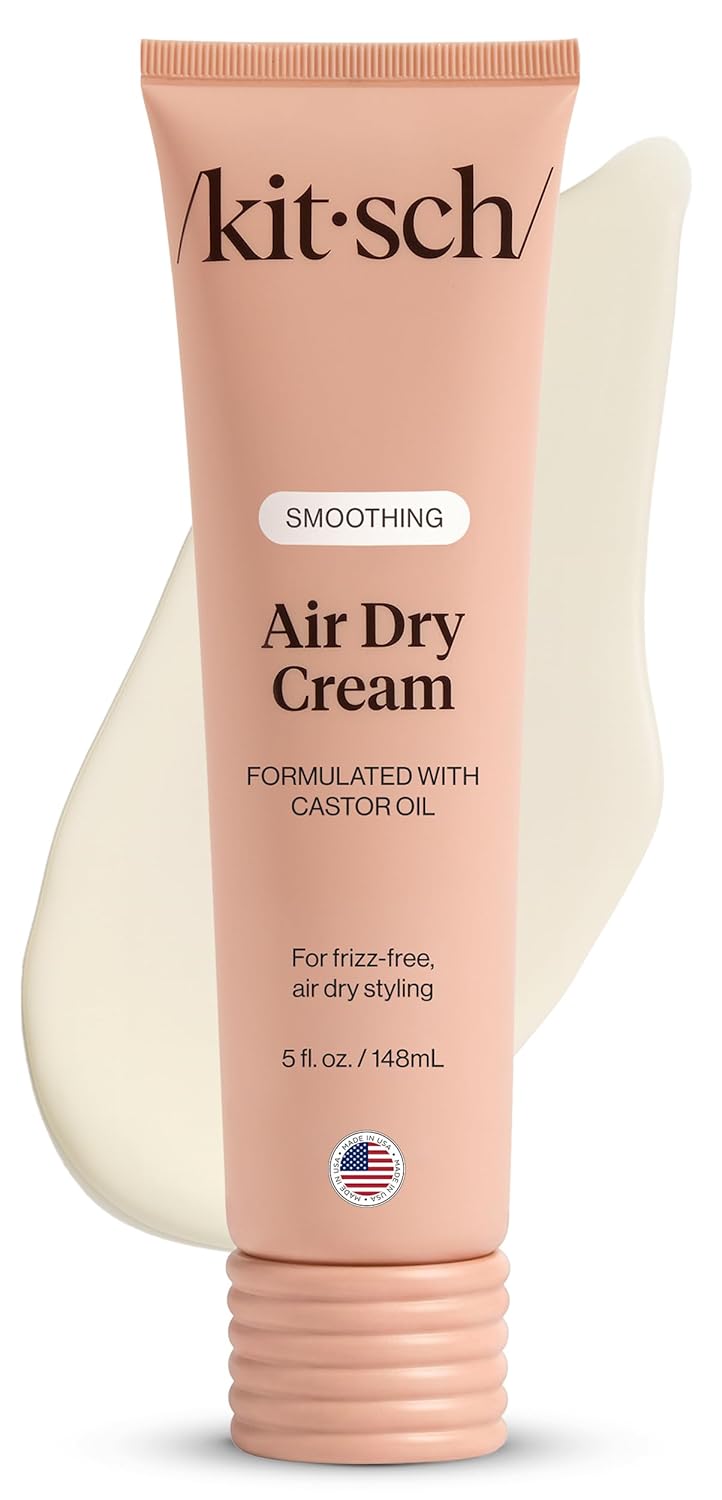 Kitsch Smoothing Air Dry Cream for Hair – Frizz Control Hair Care Product with Castor Oil & Coconut Oil – Weightless Styling Cream – Enhances Natural Texture Appearance | Ideal Gifts for Women – 5 oz Kitsch Smoothing Air Dry Cream for Hair – Frizz Control Hair Care Product with Castor Oil & Coconut Oil – Weightless Styling Cream – Enhances Natural Texture Appearance | Ideal Gifts for Women – 5 oz