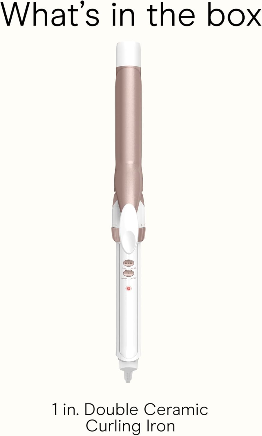 Conair Double Ceramic 1-Inch Curling Iron, 1-Inch Barrel Creates Classic Curls, Hair Curler for Use on Short, Medium, & Long Hair, White/Rose Gold - Image 10