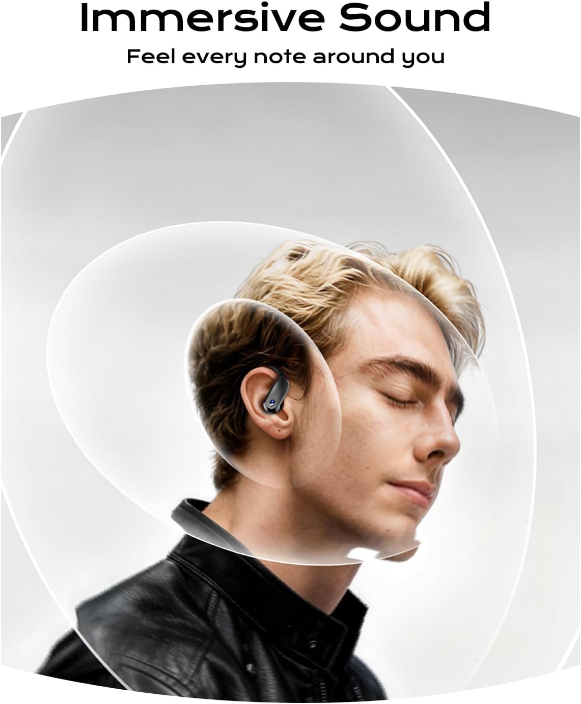 Wireless Earbuds,Bluetooth 5.4 Ear buds,Sport Headphones with Earhooks,IPX7 Waterproof Bluetooth Headphones,80H Playtime Earbuds,Weight 7.8g,Noise Cancelling Mic for Earphones Running & Workout-Black - Image 6