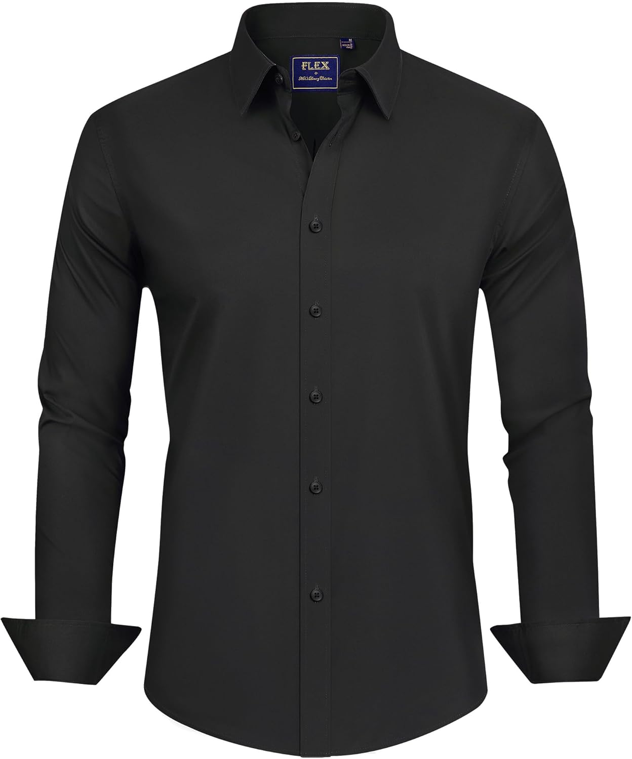J.VER Men's Dress Shirts Stretch Stain Shield Long Sleeve Solid Formal Shirt Business Casual Button Down Shirts - Image 4