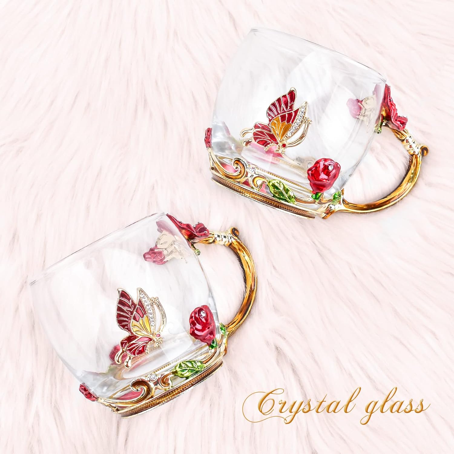 OEAGO Gifts for Mom Women Mothers Day Valentines Day Gifts Glass Coffee Enamels Mug Best Birthday Valentine's for Her Girlfriend Wife from Daughter Son Tea Cup Christmas Stocking Stuffers - Image 9