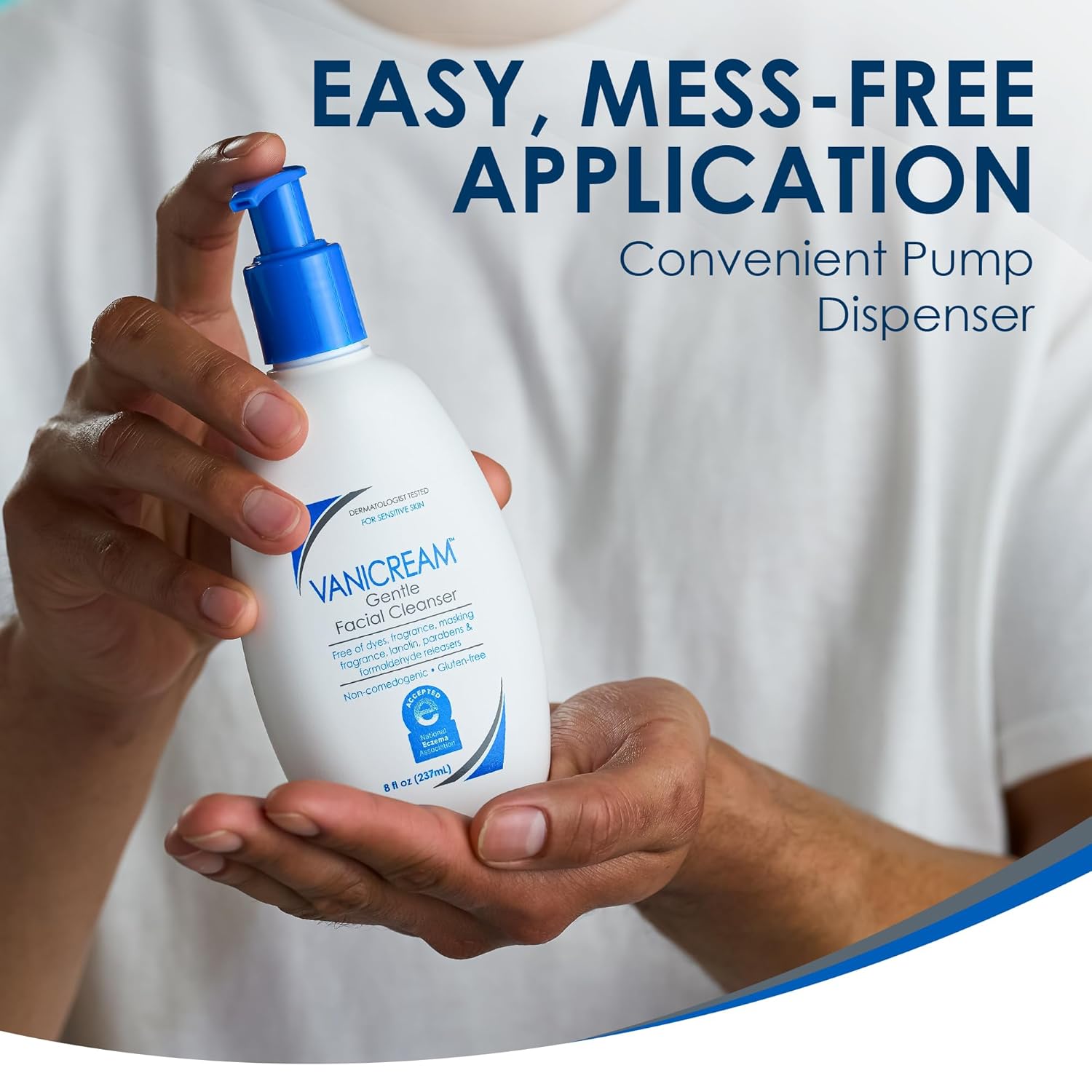 Vanicream Gentle Facial Cleanser with Pump Dispenser - 8 fl oz - Formulated Without Common Irritants for Those with Sensitive Skin - Image 5