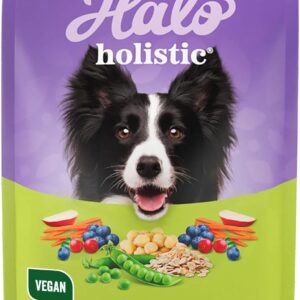Halo Holistic Adult Dog Vegan Plant-Based Recipe with Superfoods 3.5 lb Bag