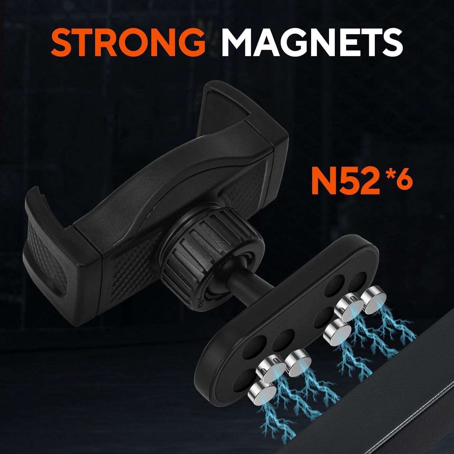 Magnetic Phone Holder for Gym, 360° Adjustable Strong Magnet Base Mount, Universal Magnetic Phone Mount for Workout Recording on All Smartphones - Image 2