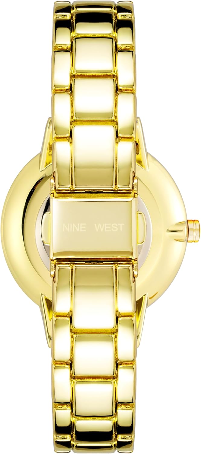 Nine West Women's Crystal Accented Bracelet Watch - Image 3